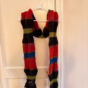Colorful Striped Knit Scarf